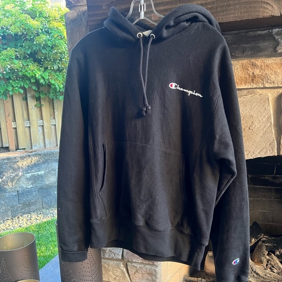 Reverse Champion Black Men’s Small Hoodie - Picture 1 of 5